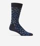 Men's Geo Print Dress Crew Socks Navy